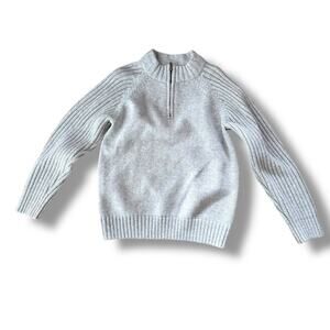 Gymboree Gray Half-Zip Sweater with‎ Ribbed Knit Star Brights M 7-8